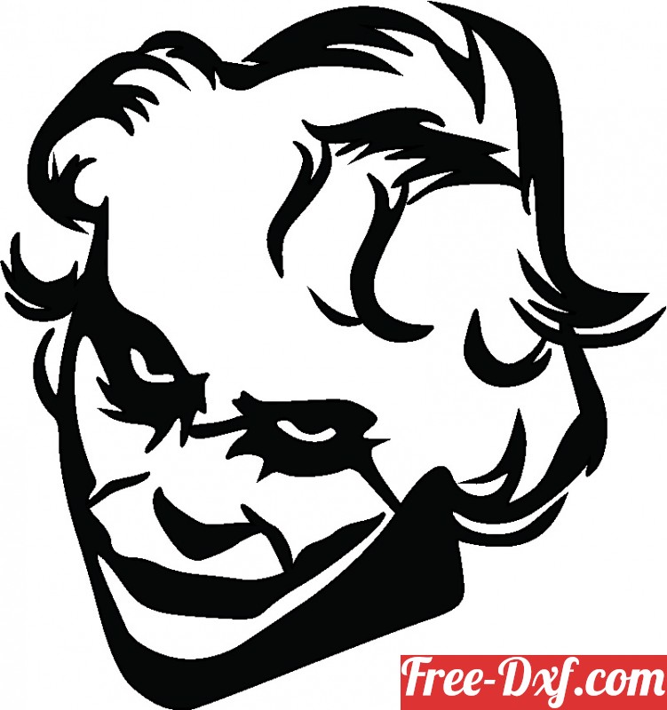 Download joker face DElcS High quality free Dxf files, Svg, Cdr a